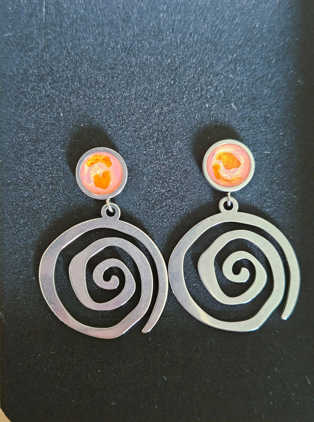 Auskarai "Gyvybės spiralė. Džiaugsme" - DDgoodvibesart